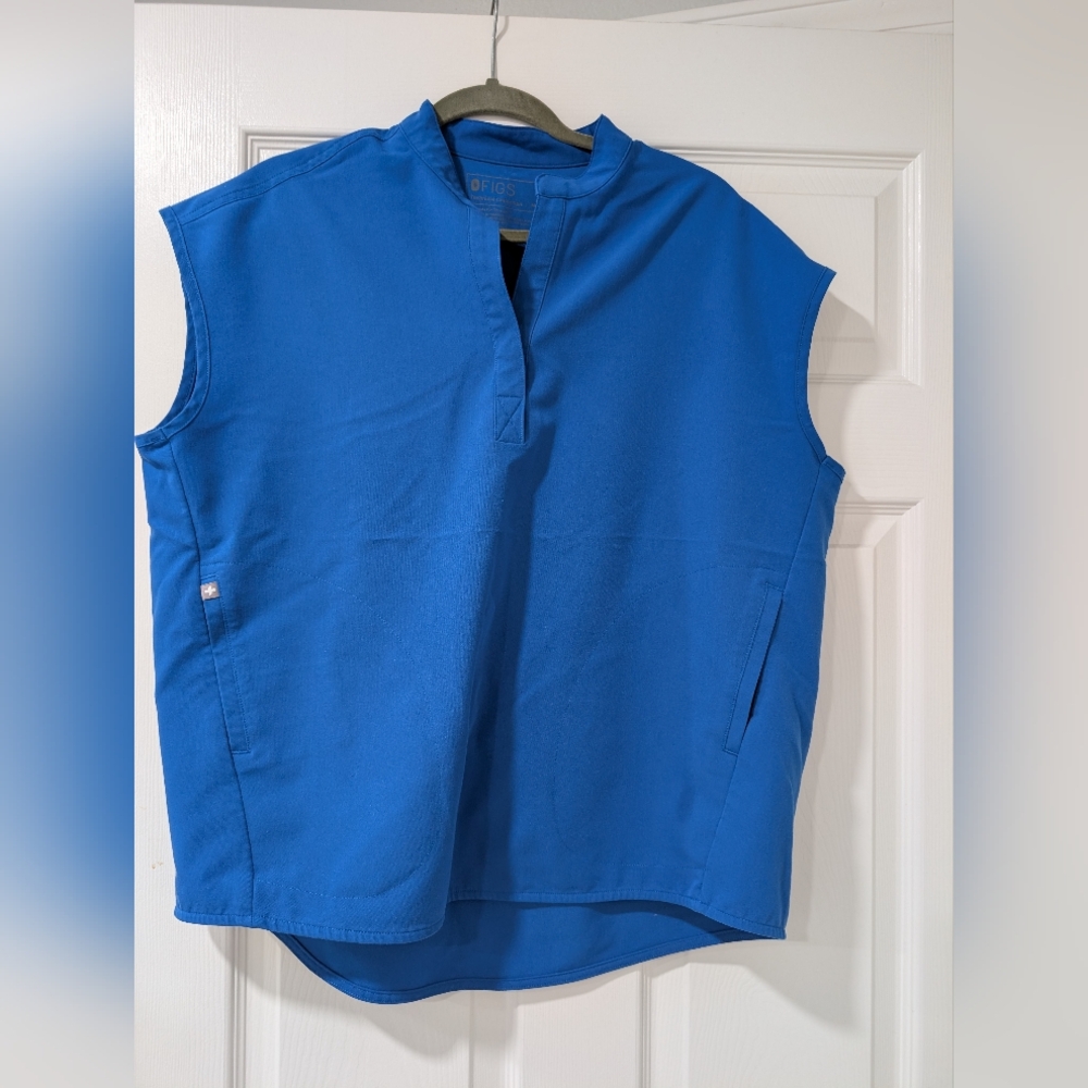 Figs Royal Blue Rafaela Top